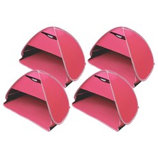 soonZAM 睡眠遮光一鍵式折疊頭部帳篷 紅色 銀奈米 M, 4個