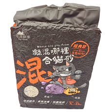 Pet's Oasis 毛孩綠洲 凝混哪裡混合貓砂 經典款 2.0mm + 1.5mm 豆腐砂 + SAP + 銀離子, 2.5kg, 1個, 淡淡奶香味
