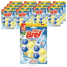 브레프 파워액티브 변기세정제 스파클링 레몬향, 100g, 15개