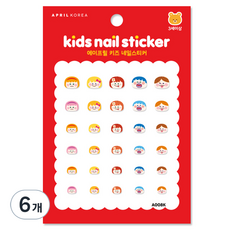 에이프릴네일 키즈 네일 스티커, A008K, 6개