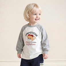 밀크마일 곰돌이랑 함께하자 나글란 티셔츠