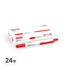 MORRIS JUSTCLICK Quick Mark F Extra 簽字筆, 24個, 紅色