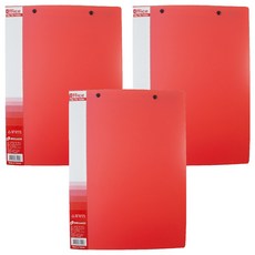 雙德 事務系雙上強力夾, 紅, 3入