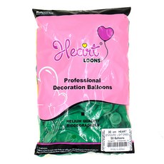 NEOTEX 愛心氣球 30cm 50入, 標準淺綠色, 1個