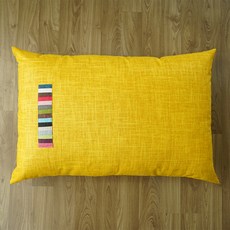 蝴蝶觸感棉花亞麻7支紗防潑水大型禪坐墊, 金色