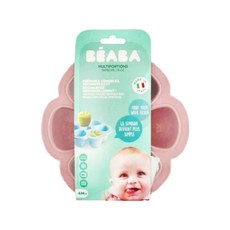 BEABA 矽膠分格儲存盒, 6x150ml, 適用年齡4個月以上, 粉紅色, 150ml, 1個