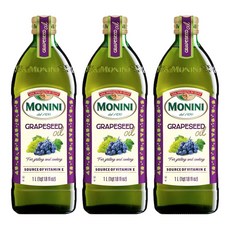 MONINI Oils 葡萄籽油, 1L, 3個