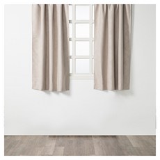 HOLA 和樂家居 查莉三明治緹花半腰窗簾, 菱型米灰