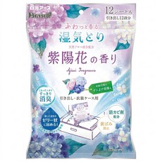 Hakugen Earth 白元 抽屜用除濕片 紫陽花香 12片, 312g, 1袋