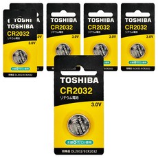 TOSHIBA 東芝 台灣公司貨 鈕扣電池 CR2032, 6個, 1入
