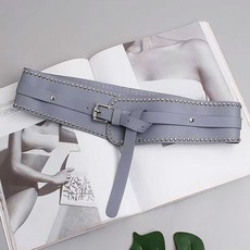 페이퍼먼츠 사이드 실버 포인트 빈티지 와이드 패션 벨트 23321