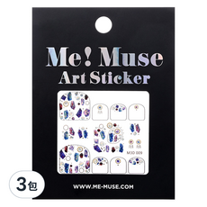 Me Muse 美甲裝飾貼紙 手足部指甲尺寸適用, 誕生石 M3D009, 3包