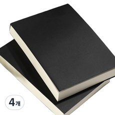 OON 떼어쓰는 무지 연습장 블랙 250p, 13 x 9.5 cm, 4개