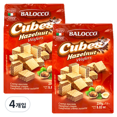 BALOCCO 帕洛克 Cubes迷你榛果威化餅, 250g, 4包