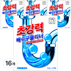 생활공식 배수구 클리너, 40g, 16개
