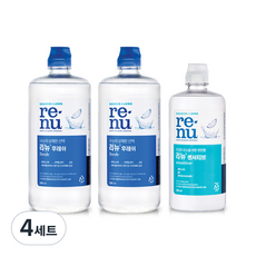 바슈롬 렌즈 보존액 리뉴 후레쉬 500ml x 2p + 센서티브 355ml 세트, 4세트