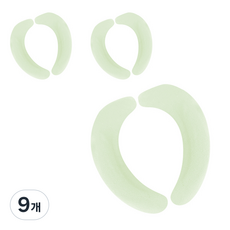 블럭마트 욕실 심플 변기시트, 그린, 9개
