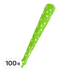 마켓감성 스타벨 응원 풍선막대, 그린, 100개