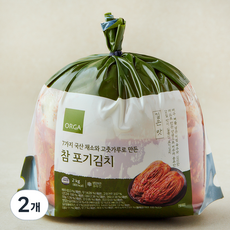ORGA 7가지 채소와 고춧가루로 만든 참 포기김치, 2kg, 2개