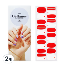 벨랑시 리얼 젤 네일 스트립 프리미엄 네일스티커 22p, 엣지미니하트, 2개