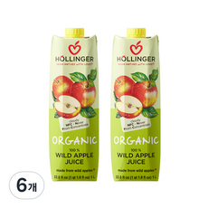 HOLLINGER 蘋果汁, 1L, 6個
