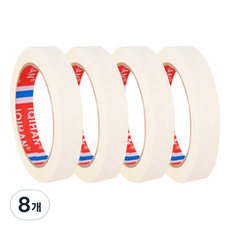 iQIHAN Dada 美紋紙膠帶 20mm x 15m, 白色, 8個