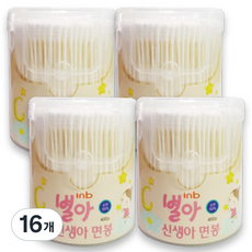 아이앤비 별아 신생아 면봉, 400개입, 16개