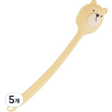 ZBIBI 小熊造型長柄搓澡刷, 1入, 5個, 黃色