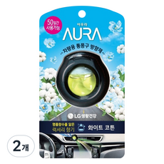 아우라 차량용 대용량 통풍구 방향제 5ml, 2개