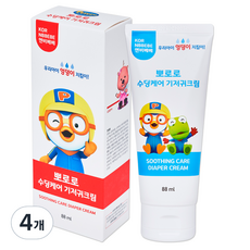 뽀로로 엔비베베 수딩케어 기저귀크림, 4개, 88ml