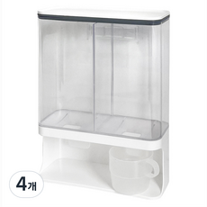 윈프라이스 월마운트 벽걸이 세제 디스펜서 3000ml, 화이트, 4개