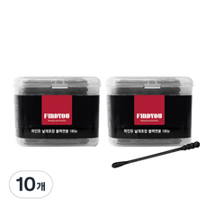 FINDYOU 黑色螺旋棉花棒, 10個, 180入