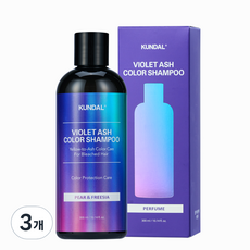 쿤달 바이올렛 애쉬 보색샴푸 페어앤프리지아향, 3개, 300ml
