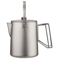 TEMPEST 純鈦燒水壺 摺疊手柄款, 鈦原色, 1個, 1500ml