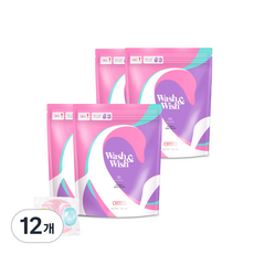 워시앤위시 프리미엄 캡슐세제 들꽃향, 10개입, 12개