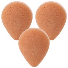 I'm Konjac 潔面用海綿 小, 黃土, 3個