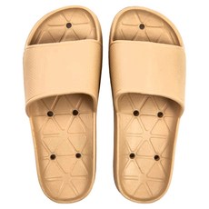 HOLA 和樂家居 PALETTE排水EVA浴室拖鞋 162g, 芒草棕, 1雙