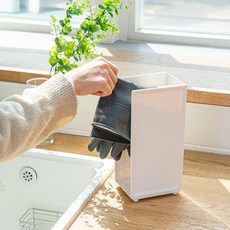 프랑코홈 고무장갑 히든홀더 걸이 + 고무장갑 세트, 화이트 + 랜덤 발송, 1세트