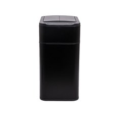 HOLA 和樂家居 伊登雙門對開感應充電式不鏽鋼垃圾桶 15L, 黑色, 1個