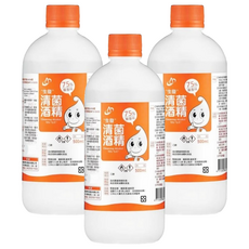生發 清菌酒精75%, 500ml, 3瓶