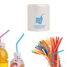 DrinkPangPang + 吸管, 白色 + 隨機出貨, 1套