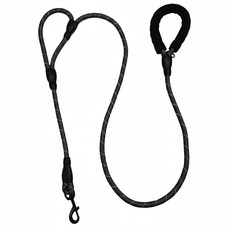 Mungtem 雙柄繩索牽繩 1.8M, 黑色, 1個