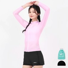 아쿠아티카 여성용 래쉬가드집업 상의 AQAWJP23003 상의+ 레이어드 스윔 보드숏 AQAWPT23001 세트