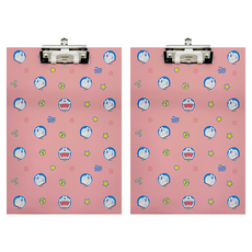 Lihwei 力韋 哆啦A夢板夾A4 附筆夾 23 x 32cm, 粉色, 2個