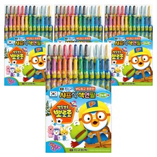 지구화학 뽀롱뽀롱뽀로로 샤프식 색연필, 24색, 4개