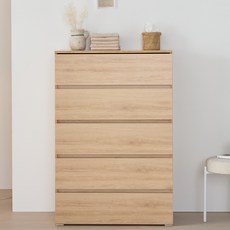 리디아 벨라 서랍장 방문설치, 우드, 5단