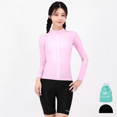 aquatica 女款防磨拉鍊外套 AQAWJP23003 + 短褲 AQAWLE23004 + 彈性泳帽 + 防水袋套組