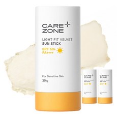 케어존 라이트핏 벨벳 선스틱 SPF50+ PA++++, 39g, 3개
