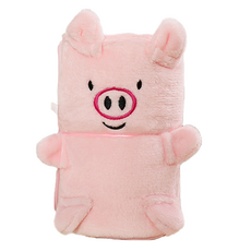 타이탄 캠핑용 무릎 담요 모직담요 100 x 80 cm, 분홍돼지, 1개