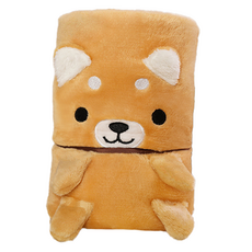 Titan 露營用膝蓋毯 羊毛毯 100 x 80 cm, 柴犬 棕色, 1個